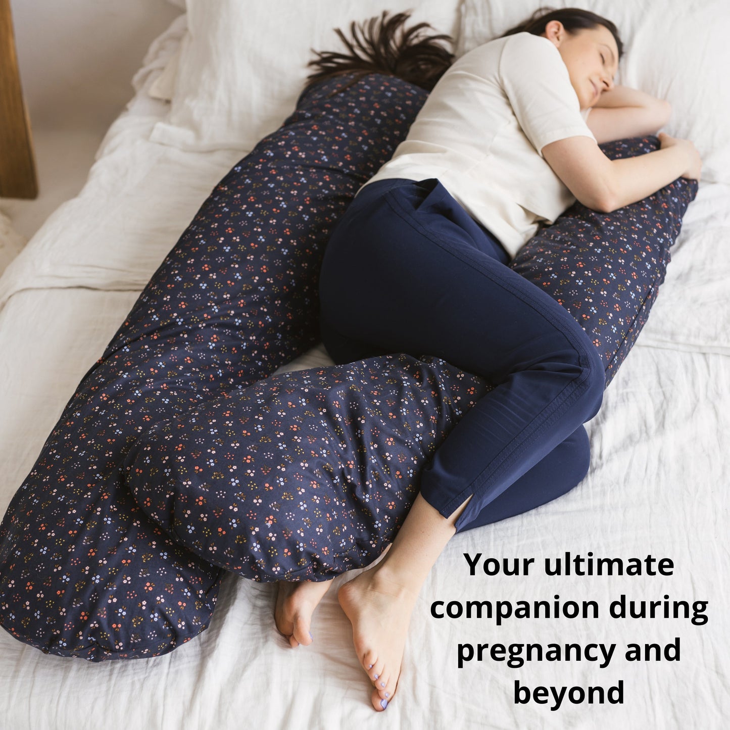 MINICAMP Komfortkissen für Damen und Herren mit Bio-Bezug in Marineblau | Kapok- oder PES-Füllung