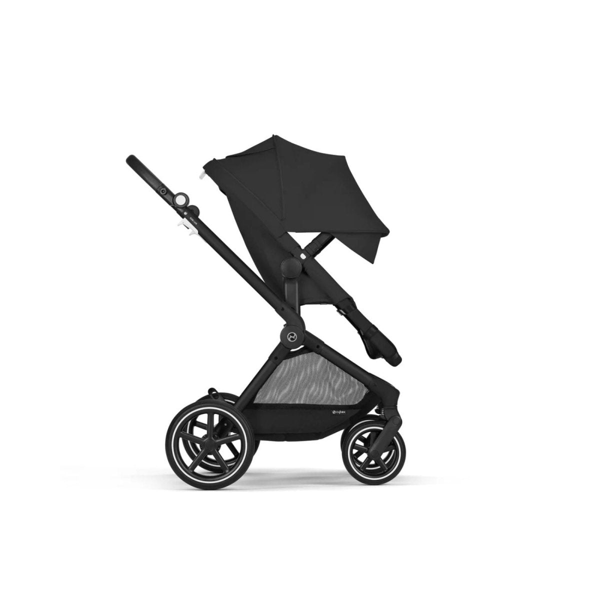Cybex EOS Lux Silver 2-in-1 Pushchair - Moon Black