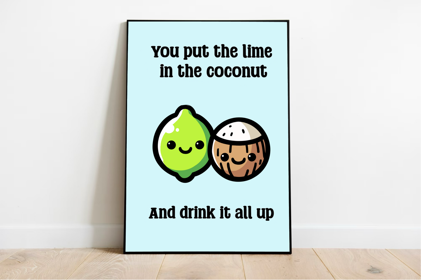 Lime & Coconut – Whimsy in Harmony Tropical Art Print