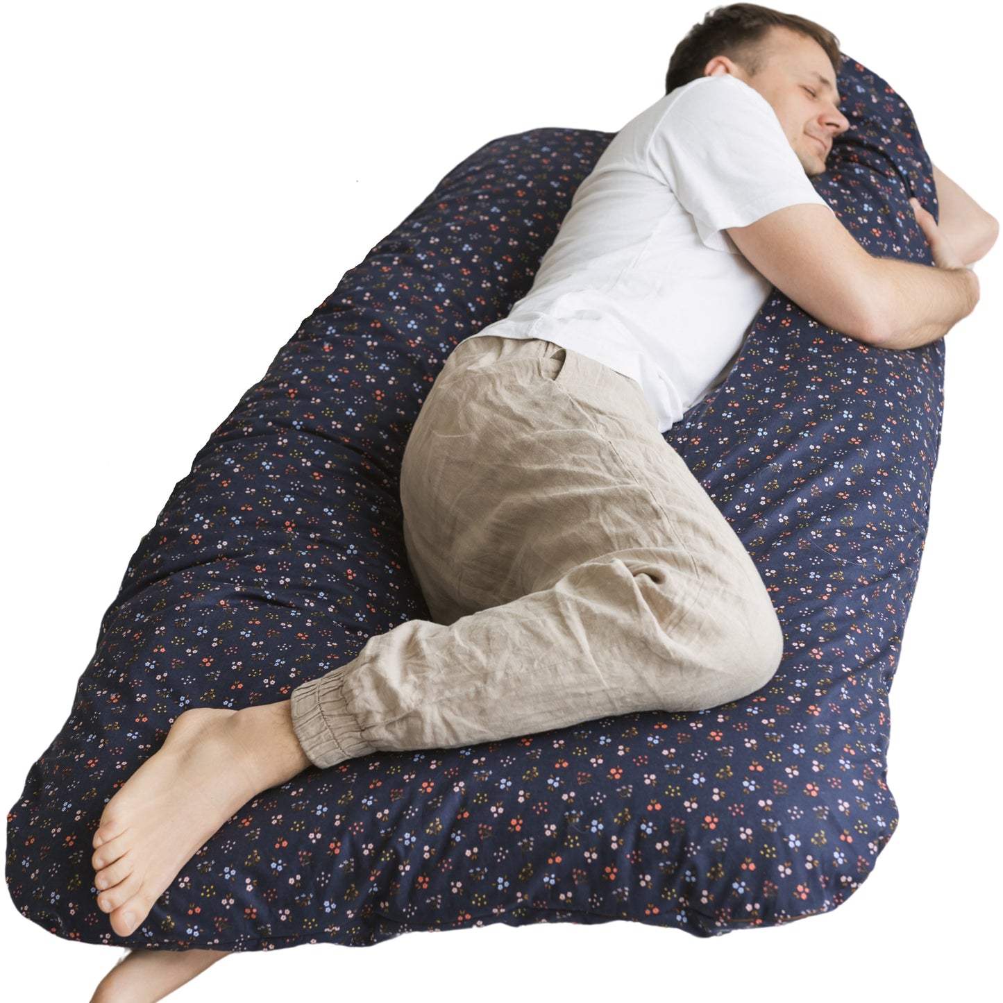 MINICAMP Komfortkissen für Damen und Herren mit Bio-Bezug in Marineblau | Kapok- oder PES-Füllung