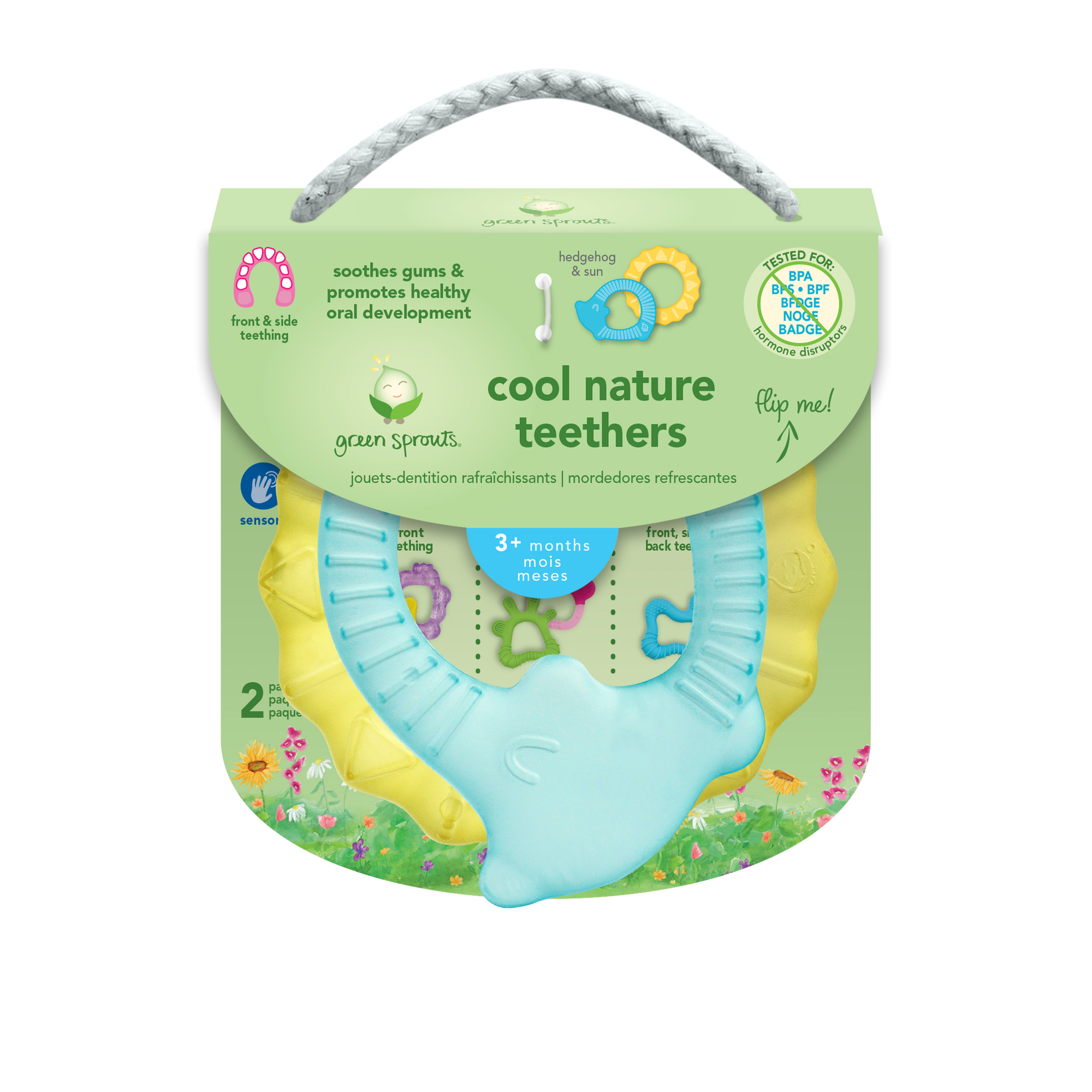 Cool Nature Teether - Two Pack - Green & Aqua / Yellow & Aqua