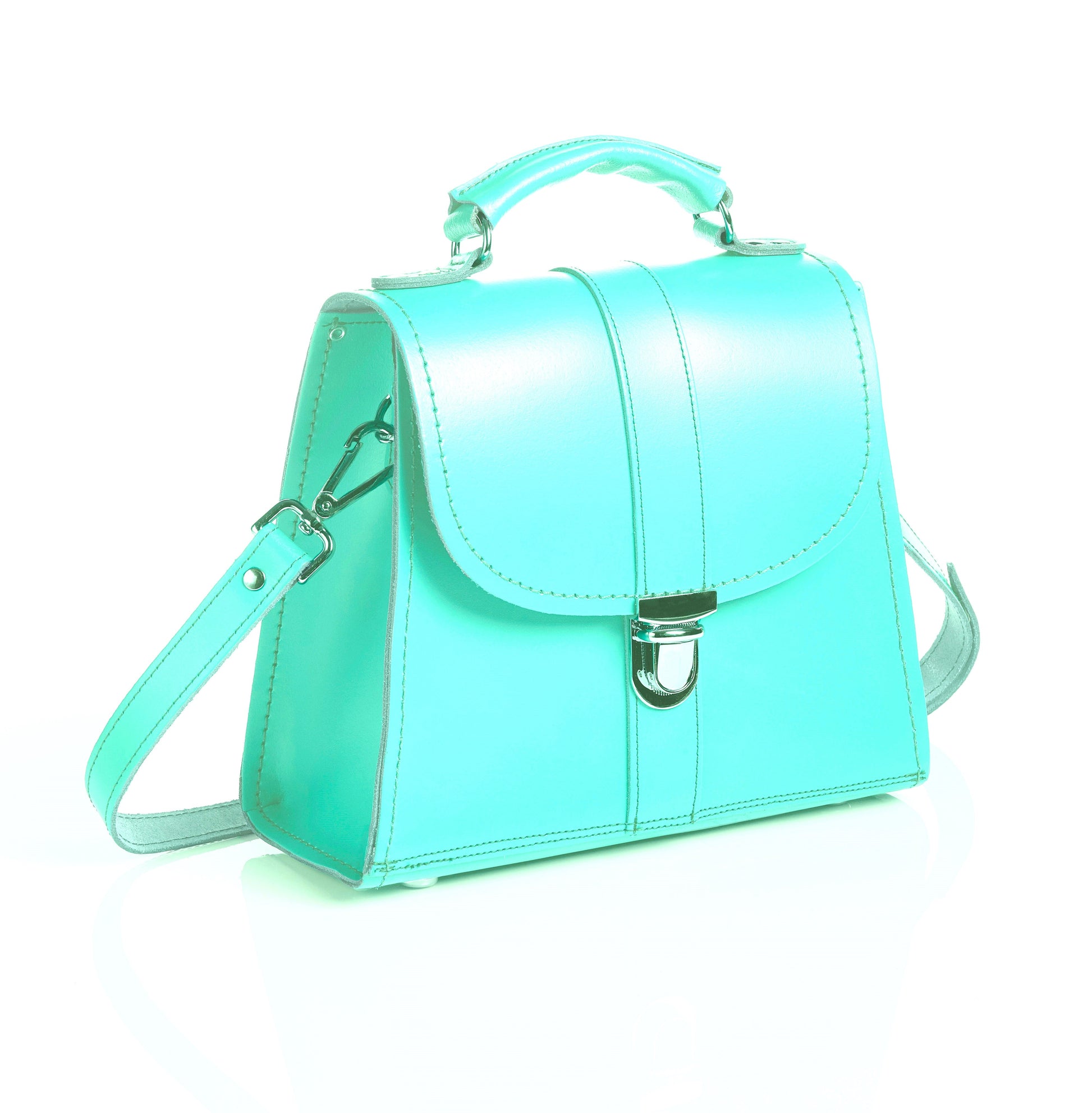 Handmade Leather Cross Body Bag - Limpet - Shell Blue-1