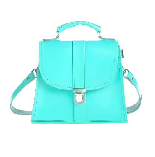 Handmade Leather Cross Body Bag - Limpet - Shell Blue-0