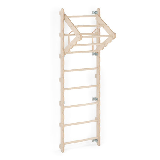 MAMOI® Swedish ladder, Wooden gorilla gym for kids, Indoor baby climbing frame for toddlers, Monkey bars and play gym, Childrens climbing wall, Gymnastics bar and equipment for home-0
