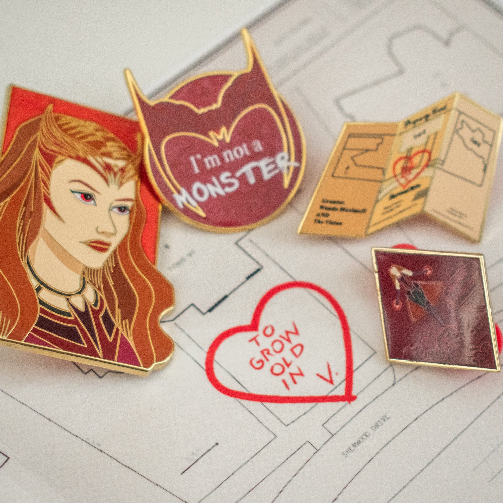 Scarlet Witch Pin Set