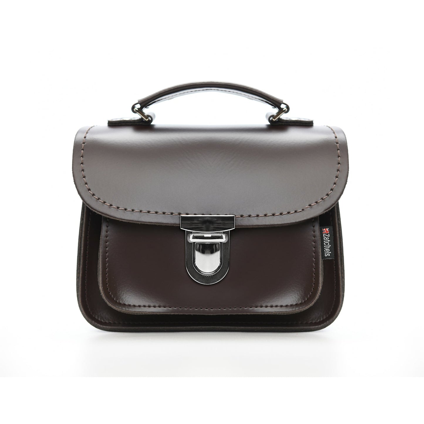 Luna Handmade Leather Bag - Dark Brown-0