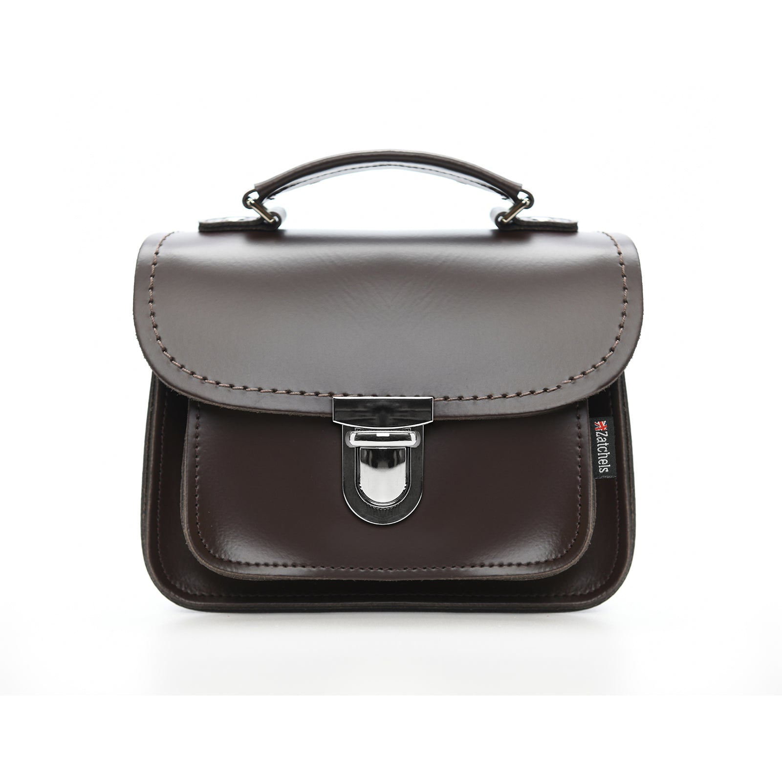 Luna Handmade Leather Bag - Dark Brown-0