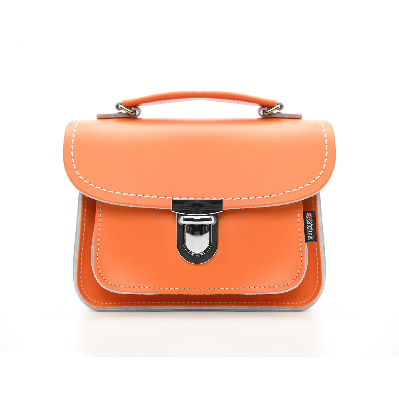 Luna Handmade Leather Bag - Orange-0