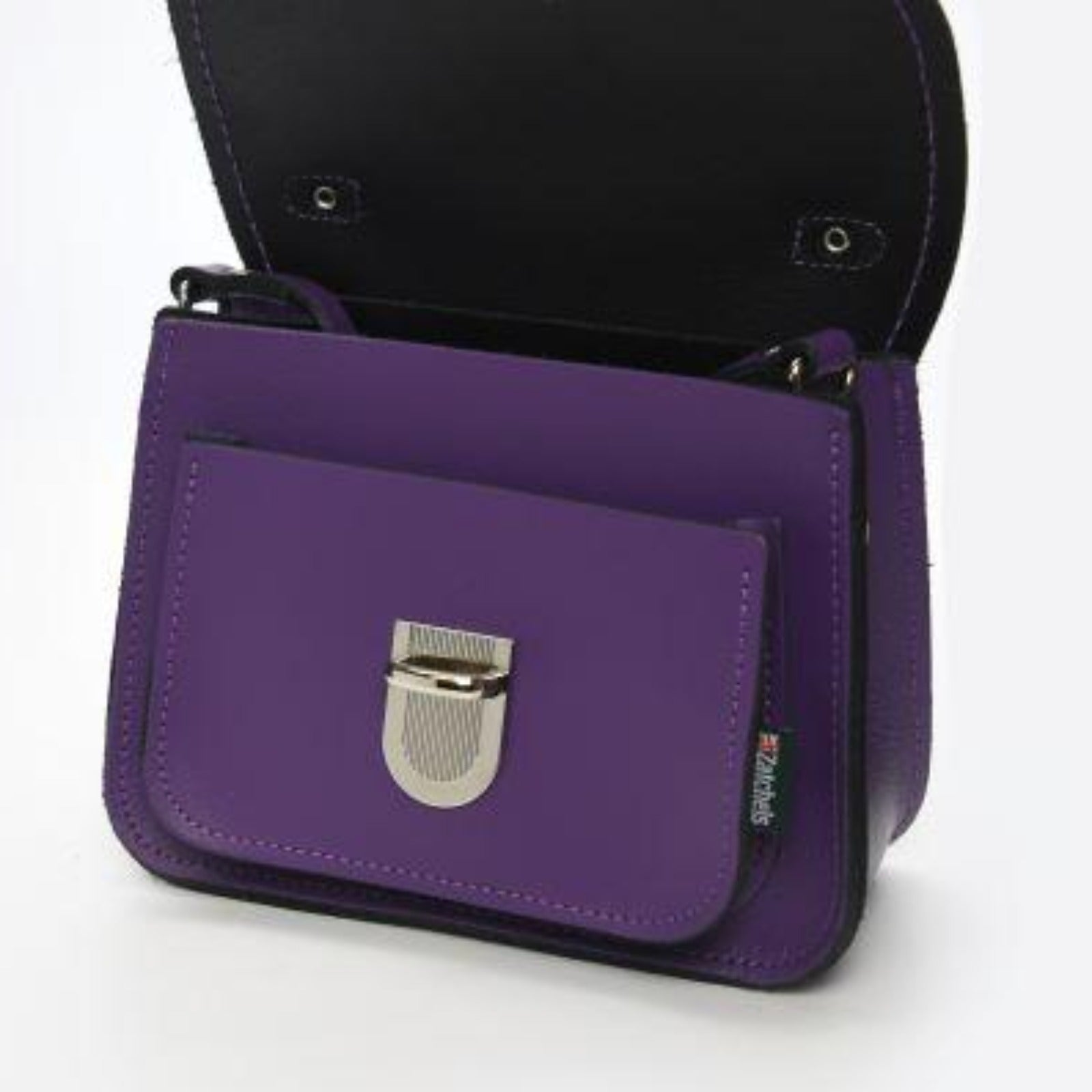 Luna Handmade Leather Bag - Purple-2