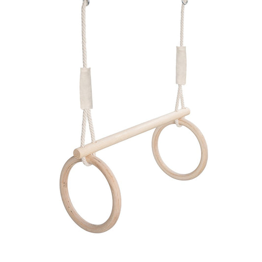 MAMOI® Trapeze bar baby swing, Indoor gymnastic rings, Monkey bars gorilla gym, Gymnastics pull up equipment for kids, Olympic rings and swings for calisthenics-0