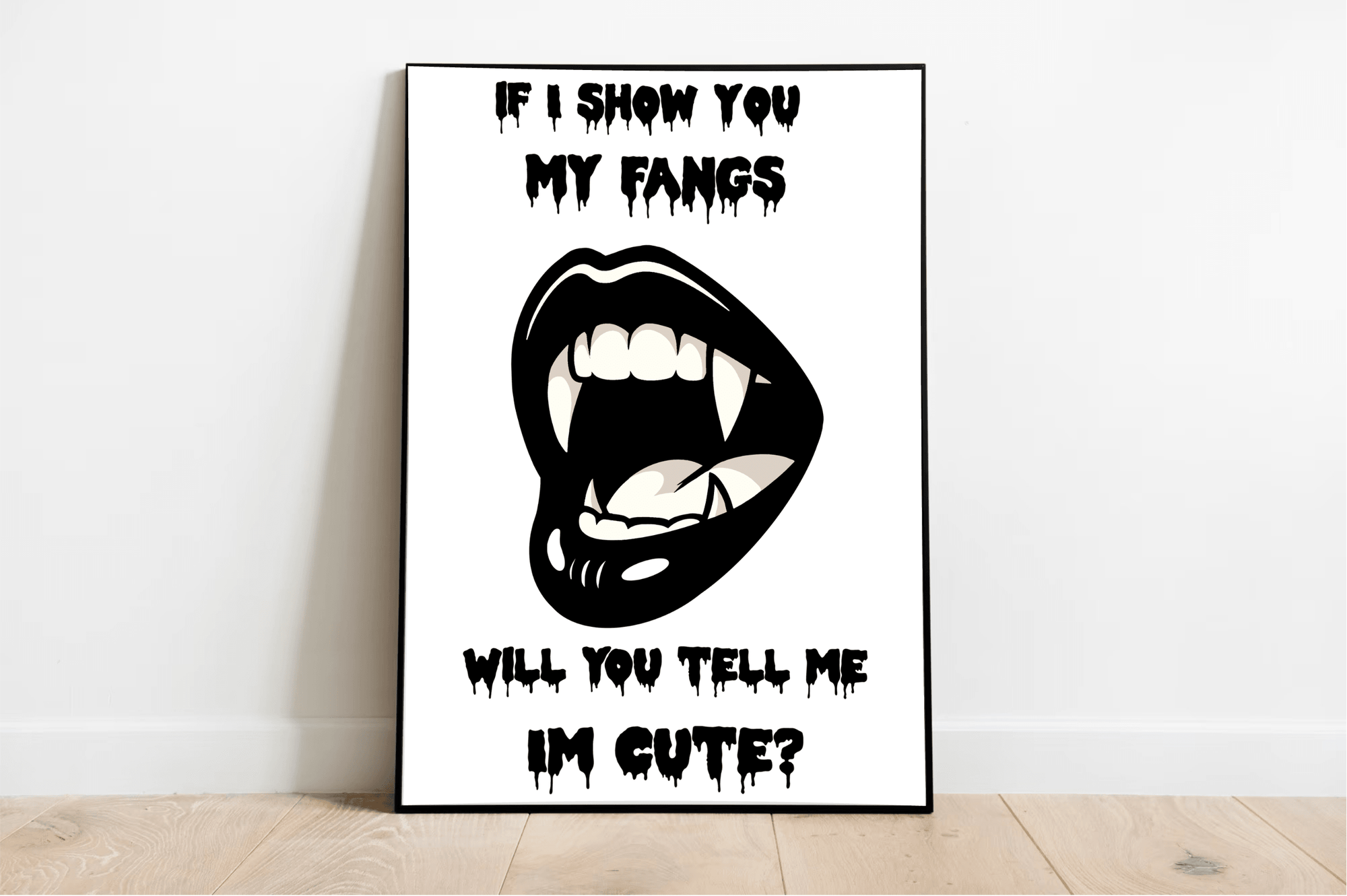 Cute But Cunning – Fang Art Print with Flirty Bold Energy