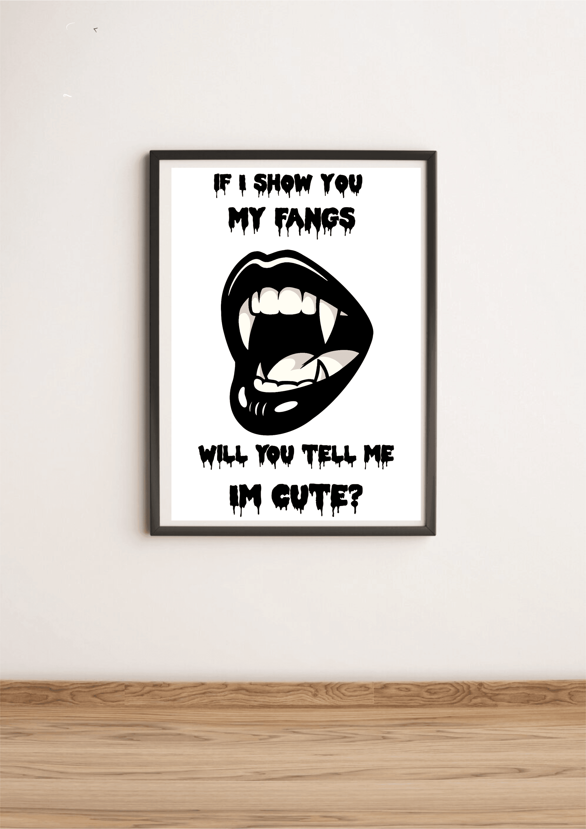 Cute But Cunning – Fang Art Print with Flirty Bold Energy