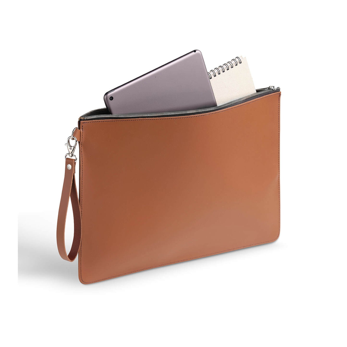 Handmade Leather Folio Case - Chestnut-2