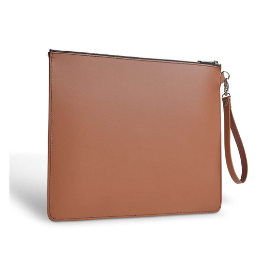 Handmade Leather Folio Case - Chestnut-0