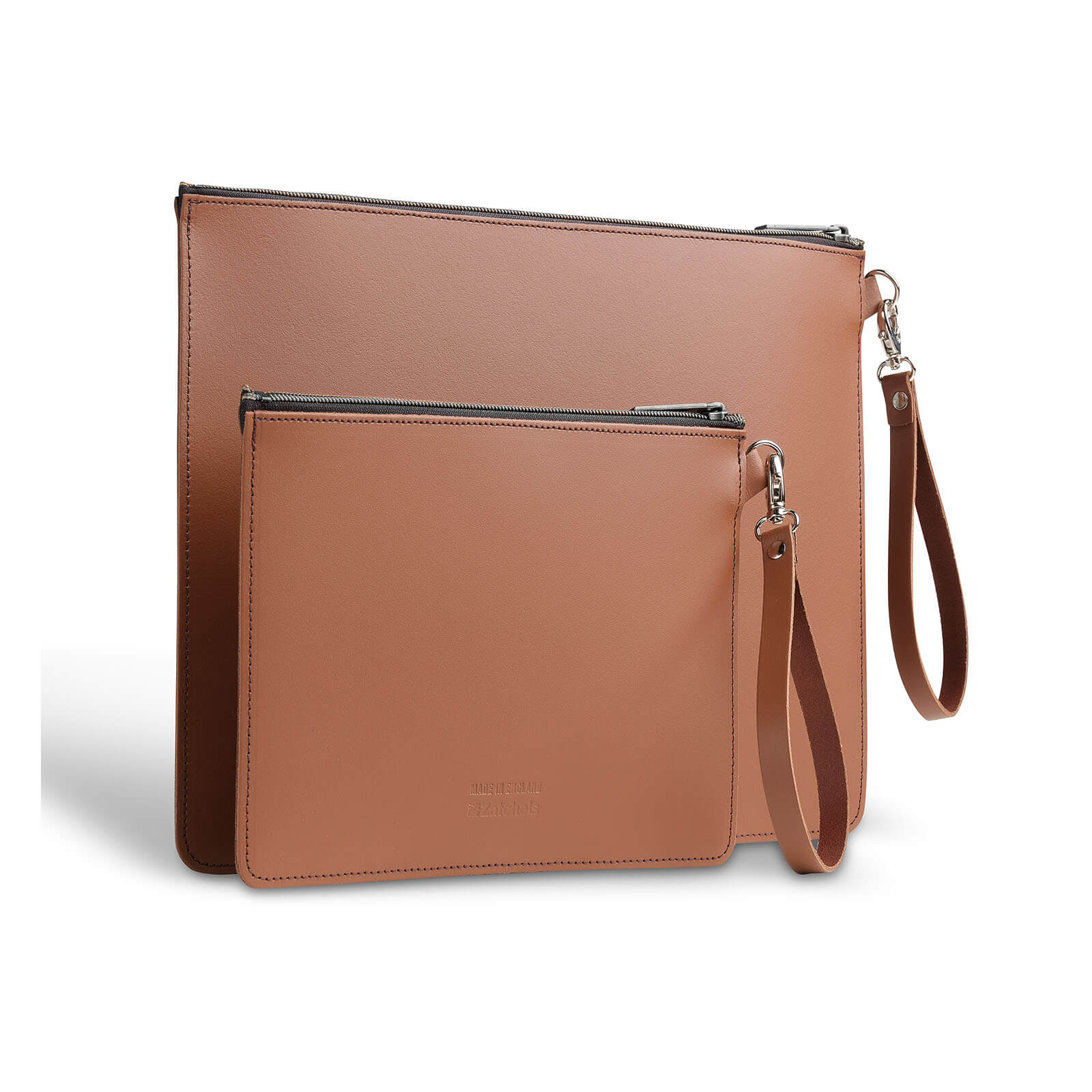 Handmade Leather Folio Case - Chestnut-3