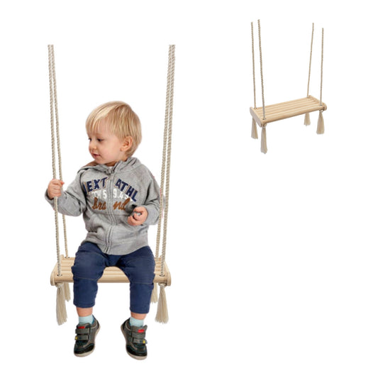 MAMOI® wooden baby swing | wooden swing | wooden swing board | baby swing for at home | indoor swing | 100% ECO | made in the EU.-0