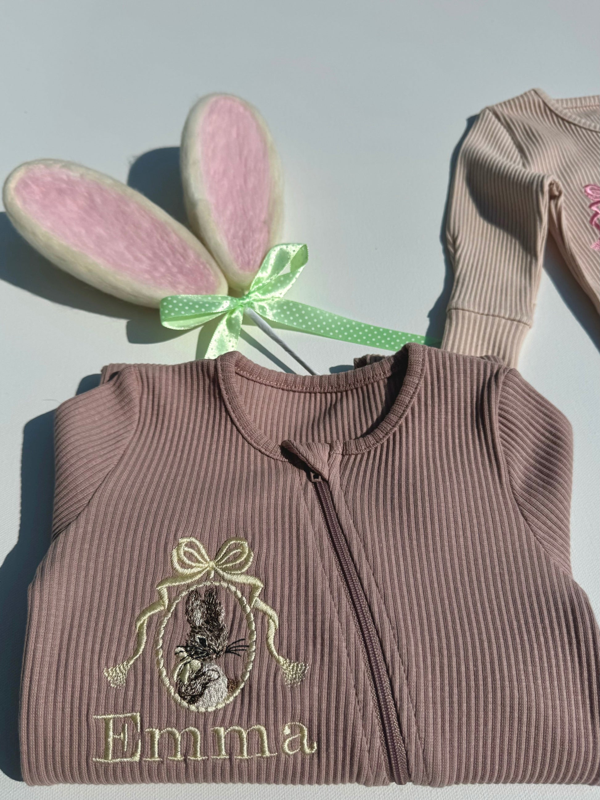 Easter Bunny Zip Sleepsuit-2