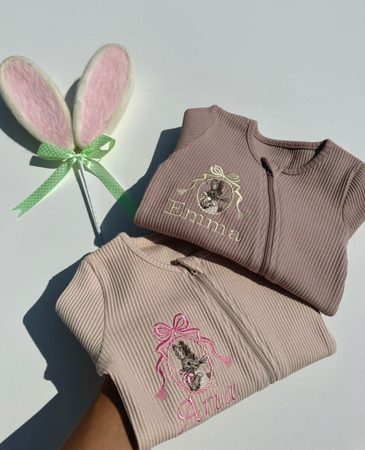 Easter Bunny Zip Sleepsuit-0