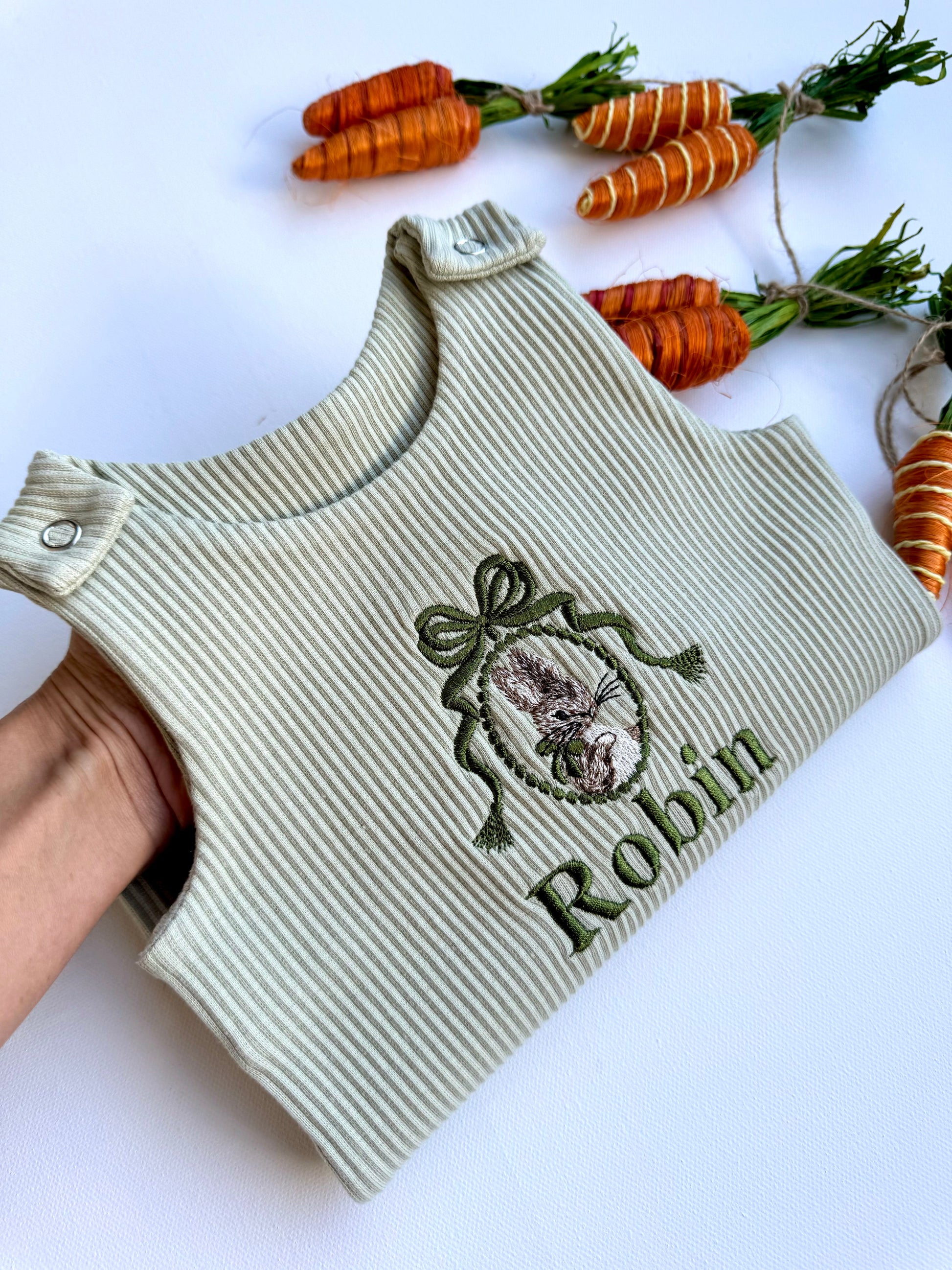 Easter Bunny Baby Dungarees-0