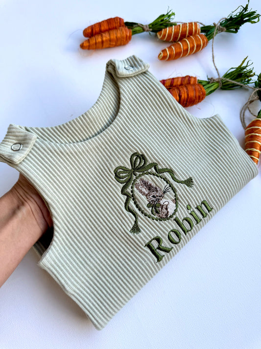 Easter Bunny Baby Dungarees-0