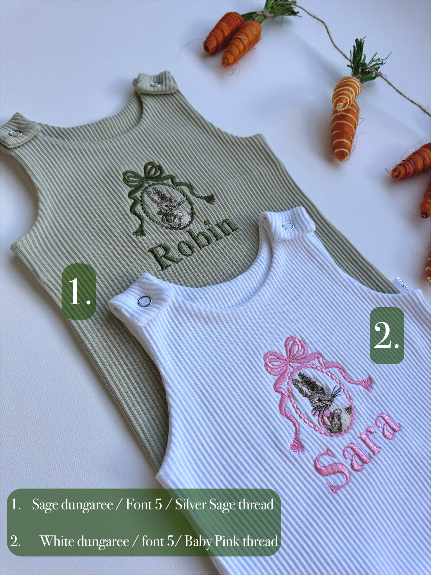 Easter Bunny Baby Dungarees-2
