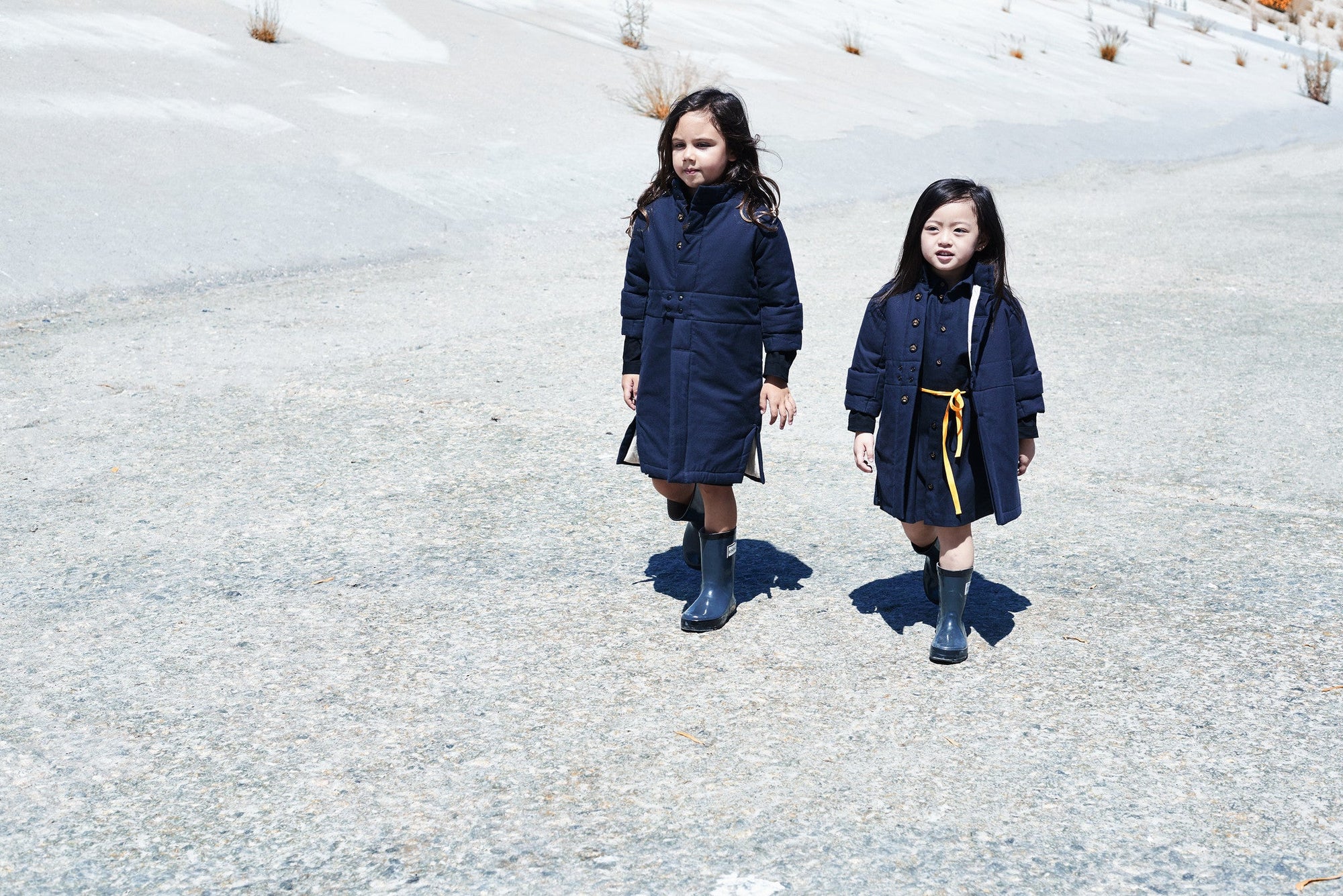 Girls Black Longsleeve Shirt Dress-1