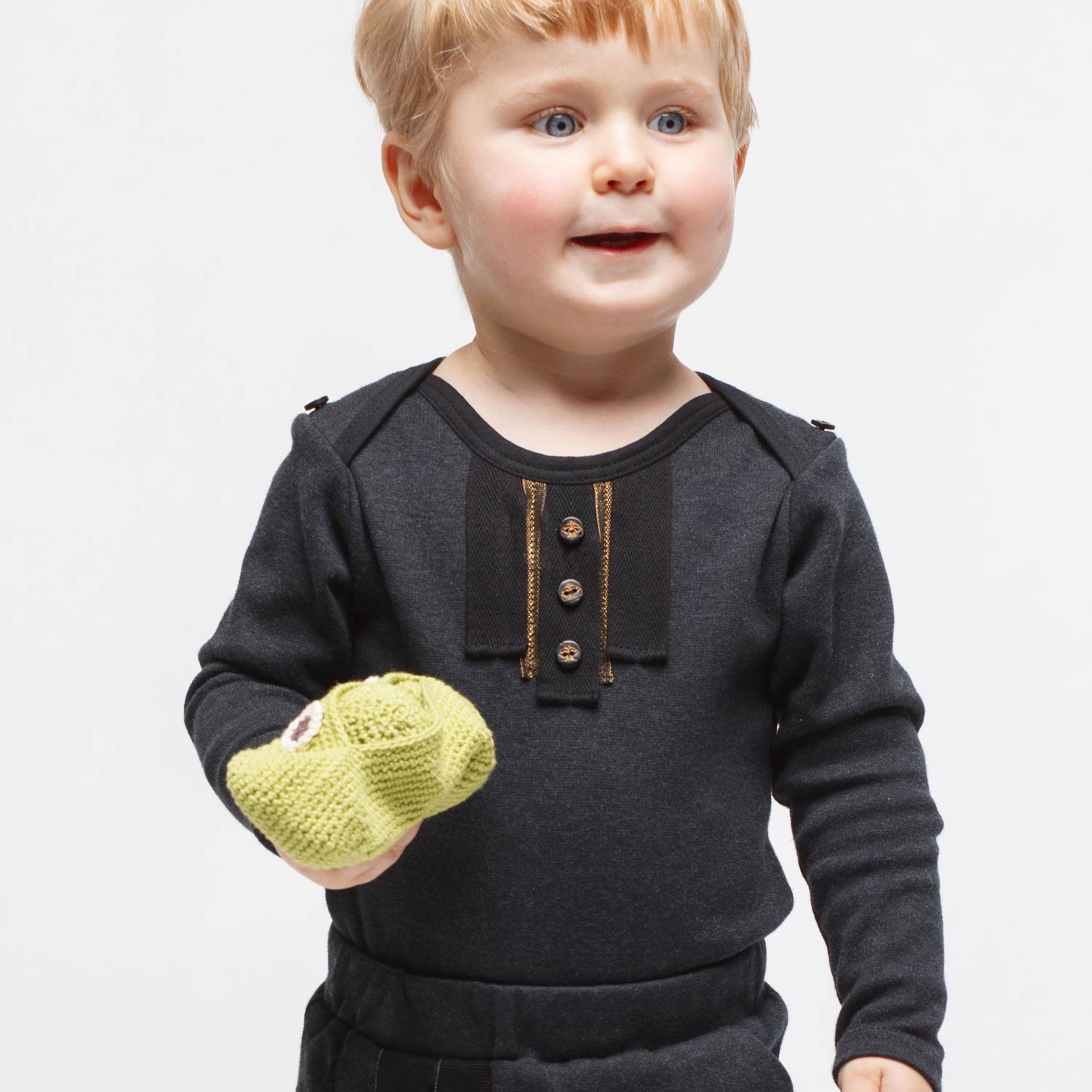 Black Onesie with Golden Trim-1