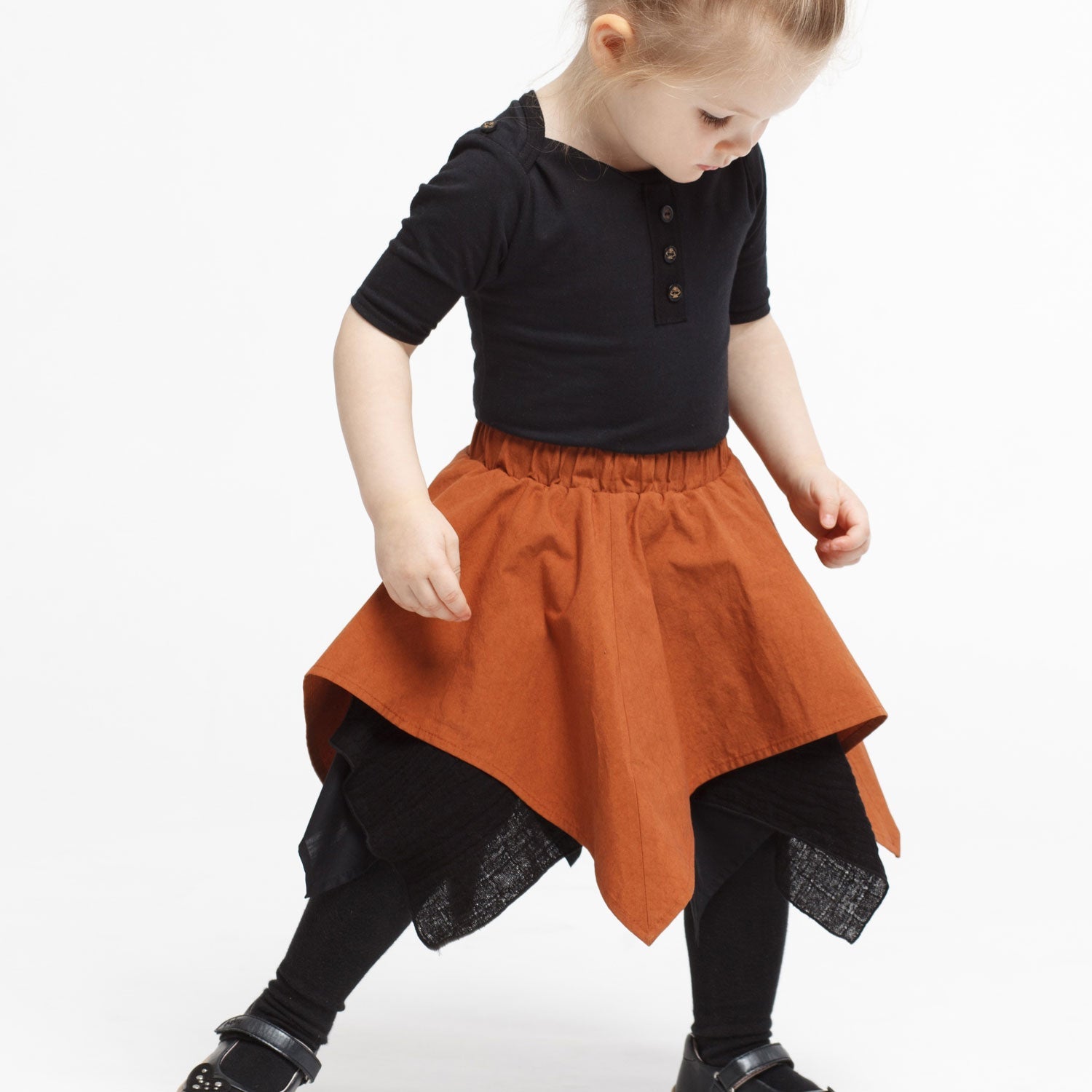 Baby Handkerchief Skirt in Copper-1