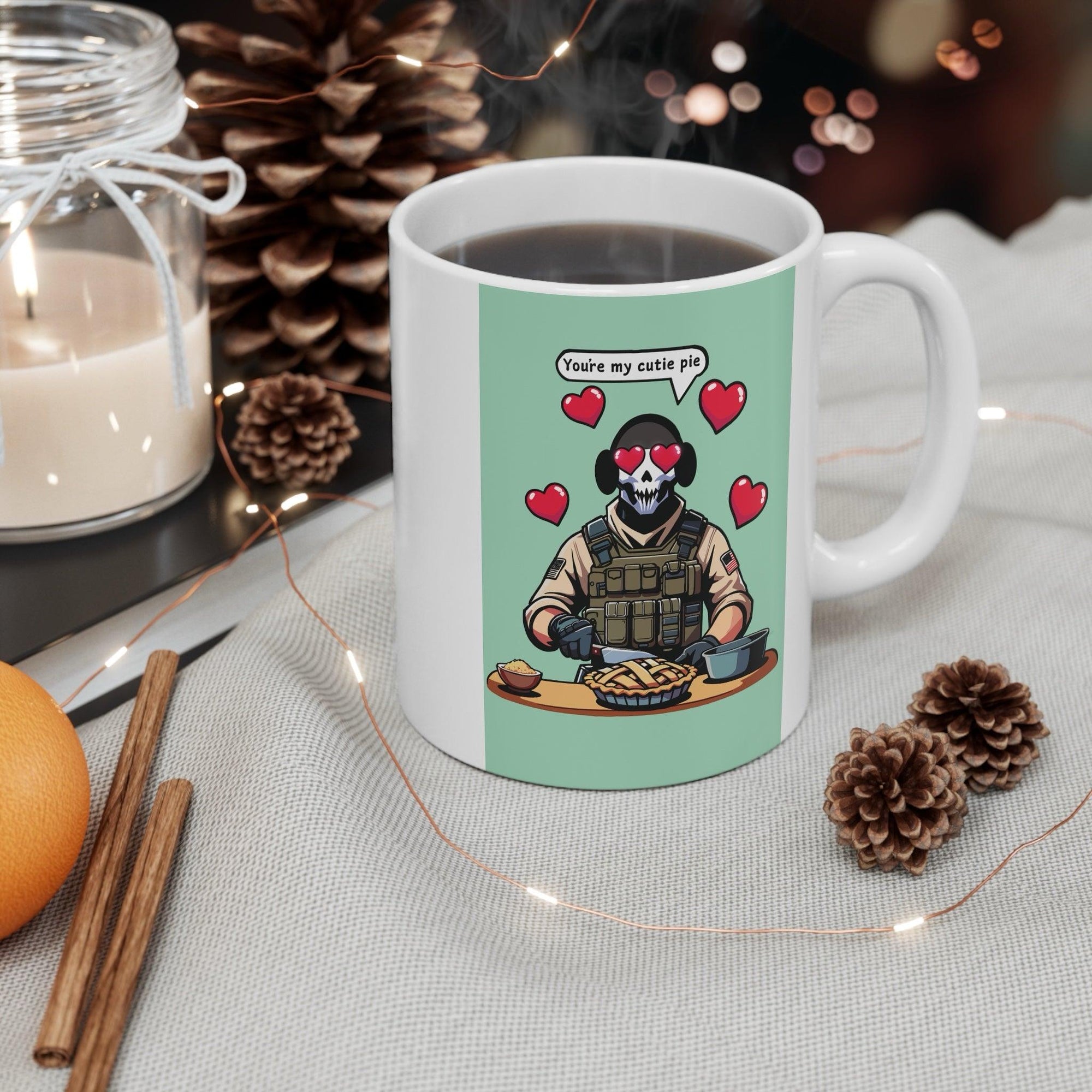 Cutie Pie Soldier Mug – Sweet & Strong Ceramic Cup