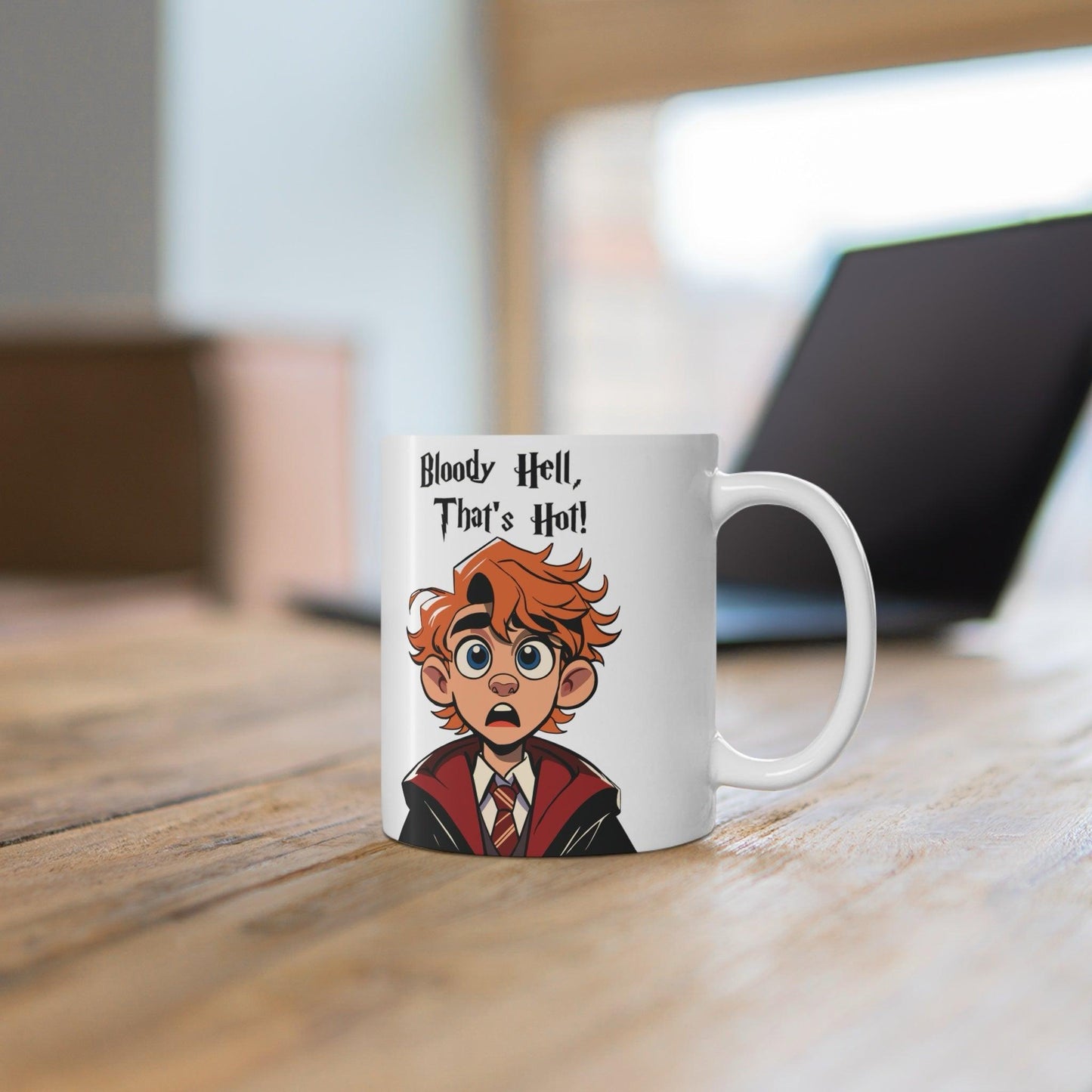 "Bloody Hell, That's Hot!" Funny Wizard Mug