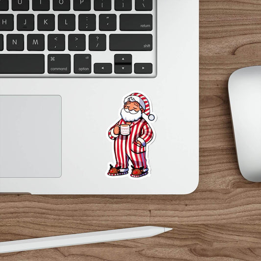 Cozy Santa Sticker – Waterproof Christmas Vinyl