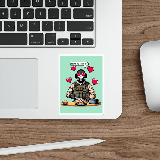 Cutie Pie Sticker | Soldier Baking Cute Vinyl Decal