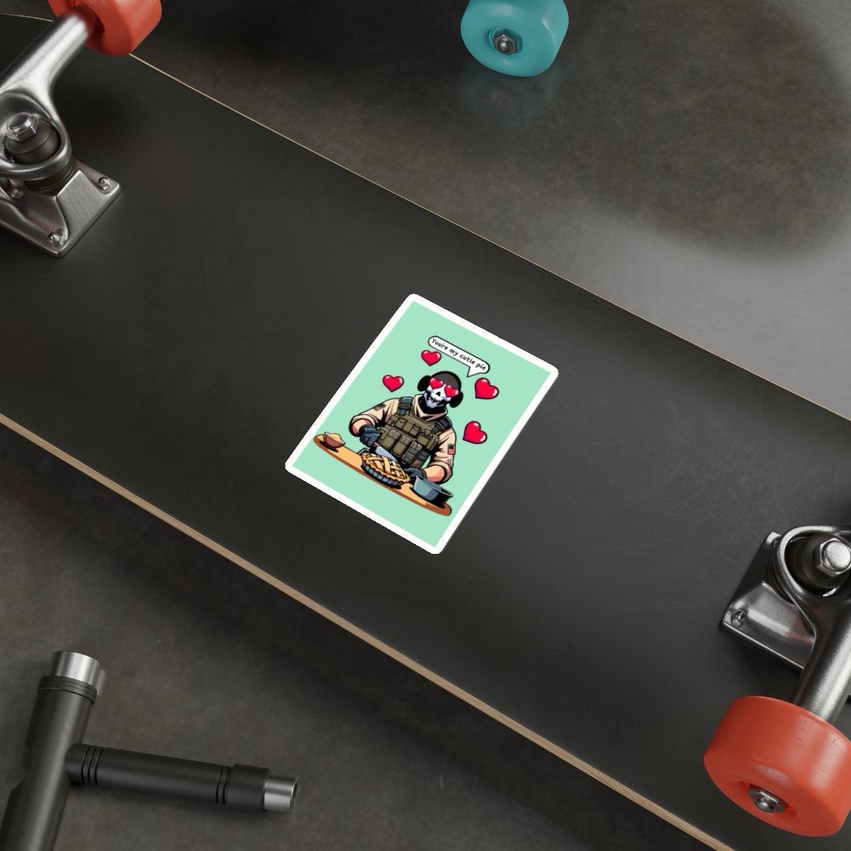 Cutie Pie Sticker | Soldier Baking Cute Vinyl Decal