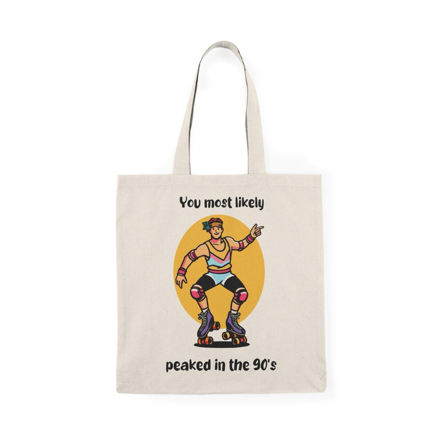 90s Peaked Tote – Funny Nostalgia Recycled Cotton Bag