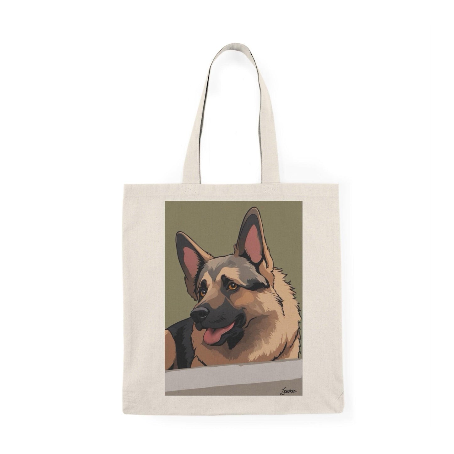 German Shepherd Tote – Elegant Dog Lover Cotton Bag