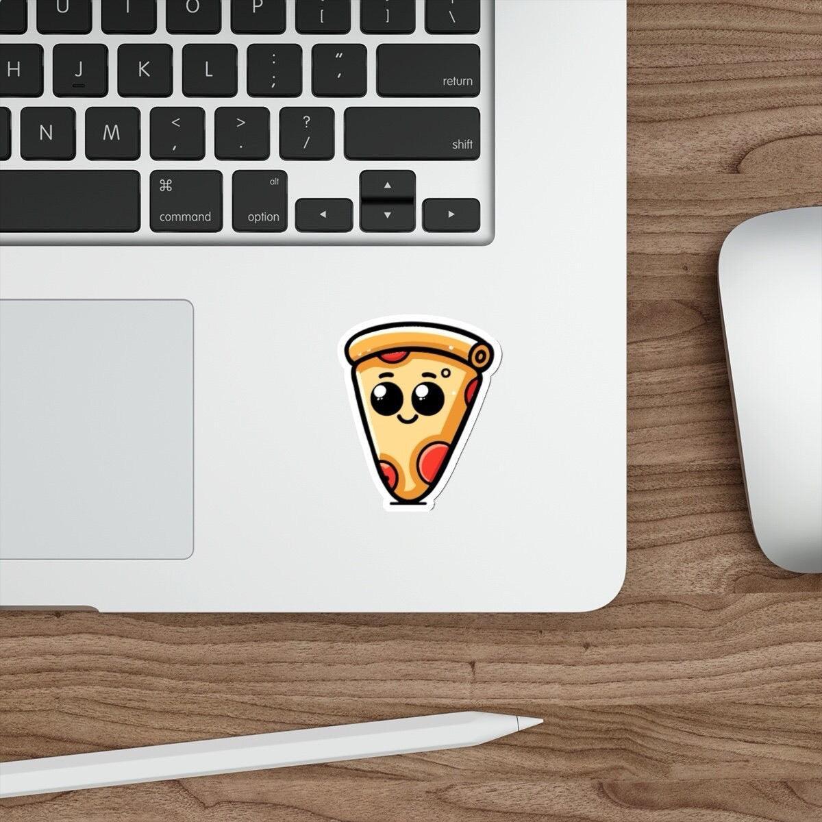 Cheesy Pizza Slice Sticker – Waterproof, Cute & Durable