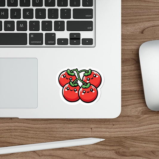 Cartoon Tomatoes on a Vine Sticker – Cute Garden Vibes