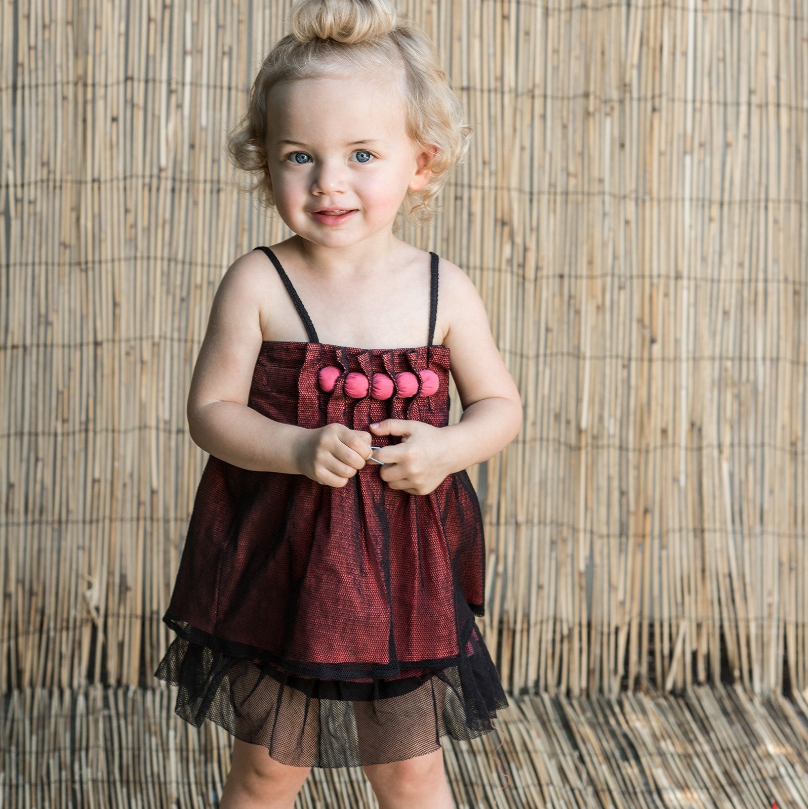 Baby Girl  Bloomers in Black and Red-2