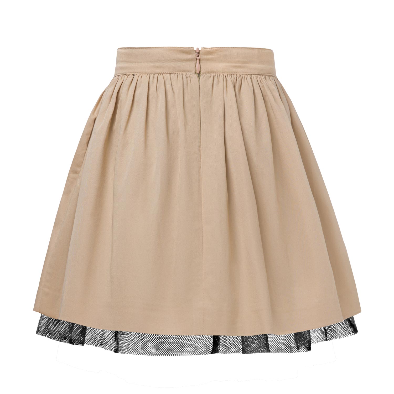 Kids Beige Cotton Skirt with Submarine-2