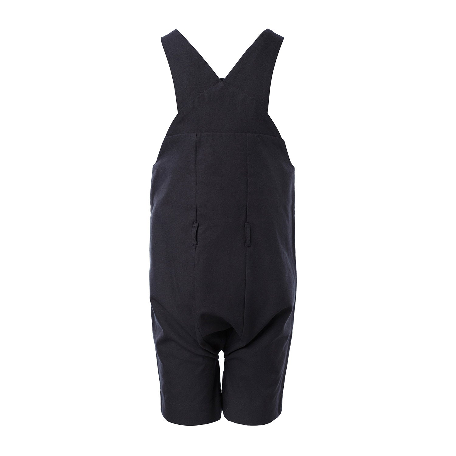 Kids' Cotton Farmer Dungaree in Black-1