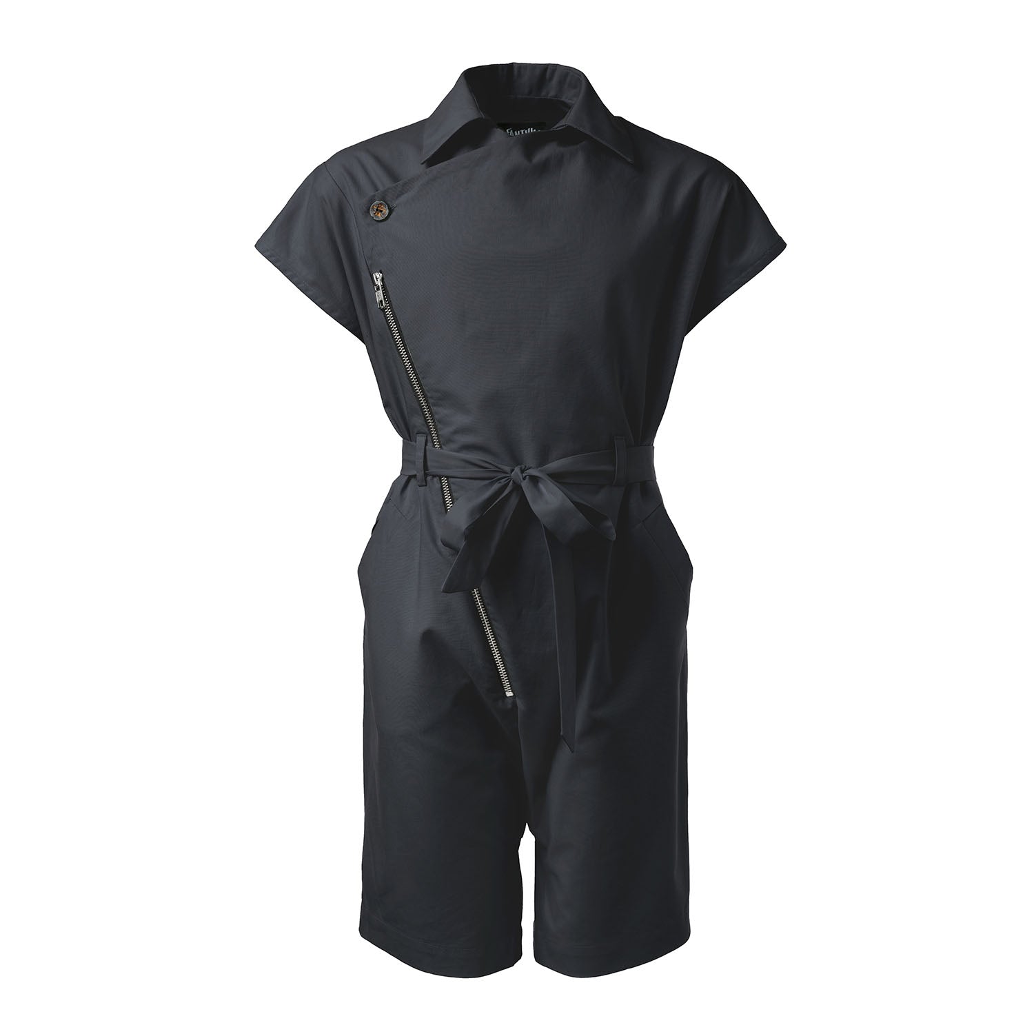 Boys and Girls Black Cotton Jumpsuit-0
