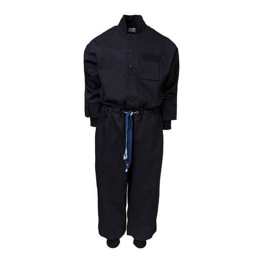 Black Cotton Kids Overall-0