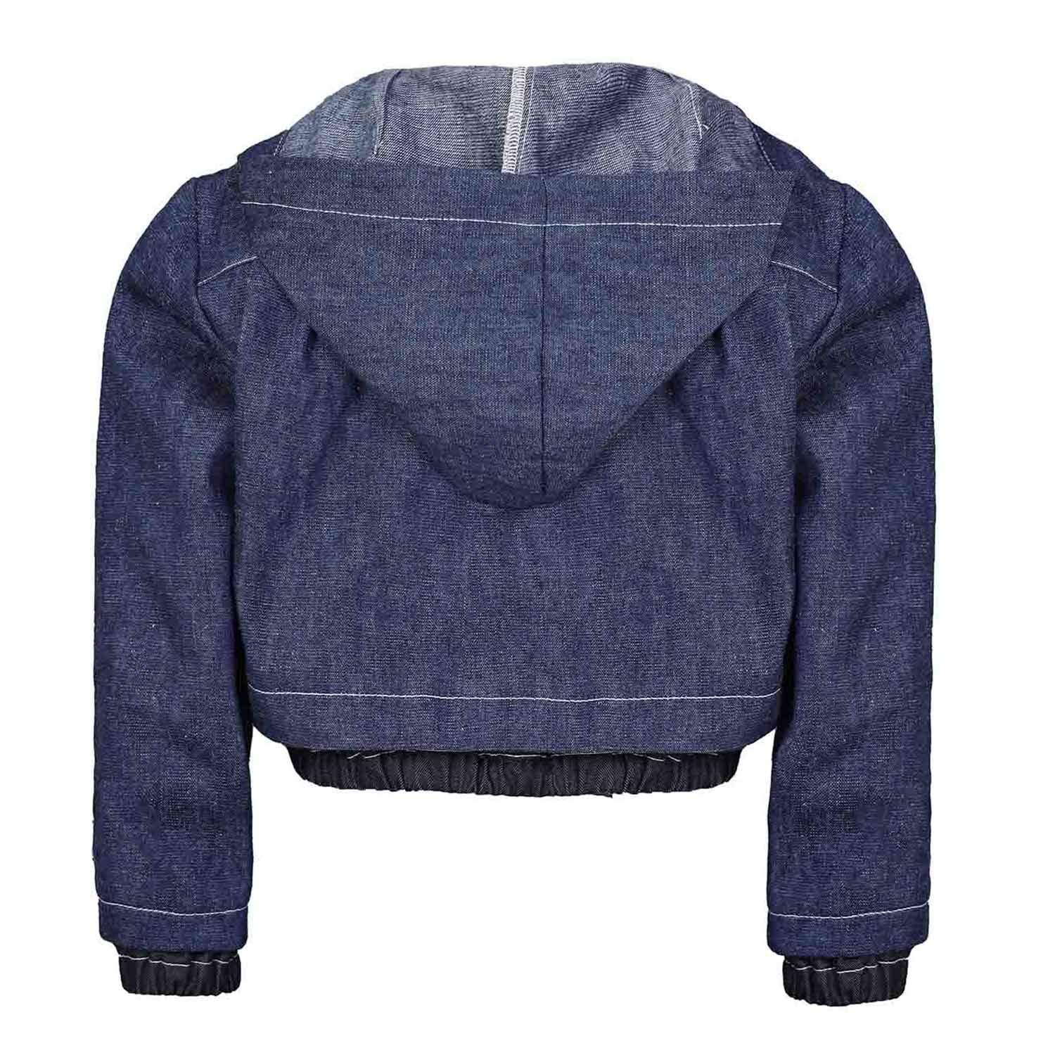 Boys and Girls Denim Jacket with Hood-2
