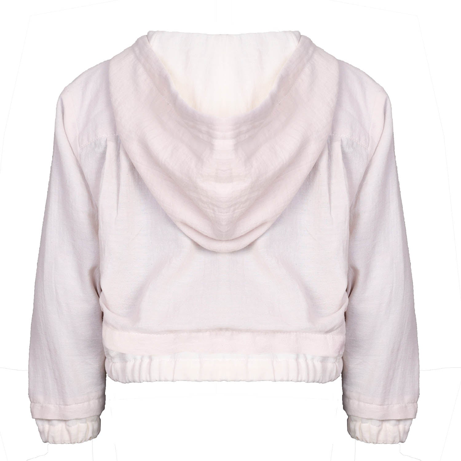 Boys and Girls Hooded Off White Jacket-2