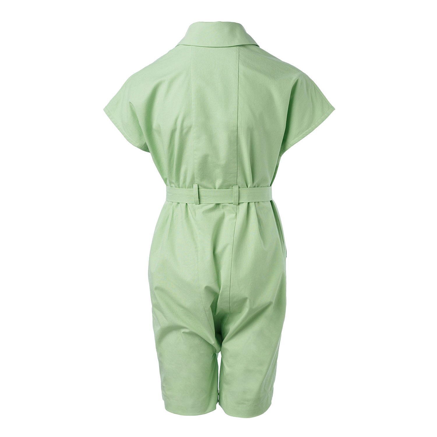Boys and Girls Green Cotton Jumpsuit-1