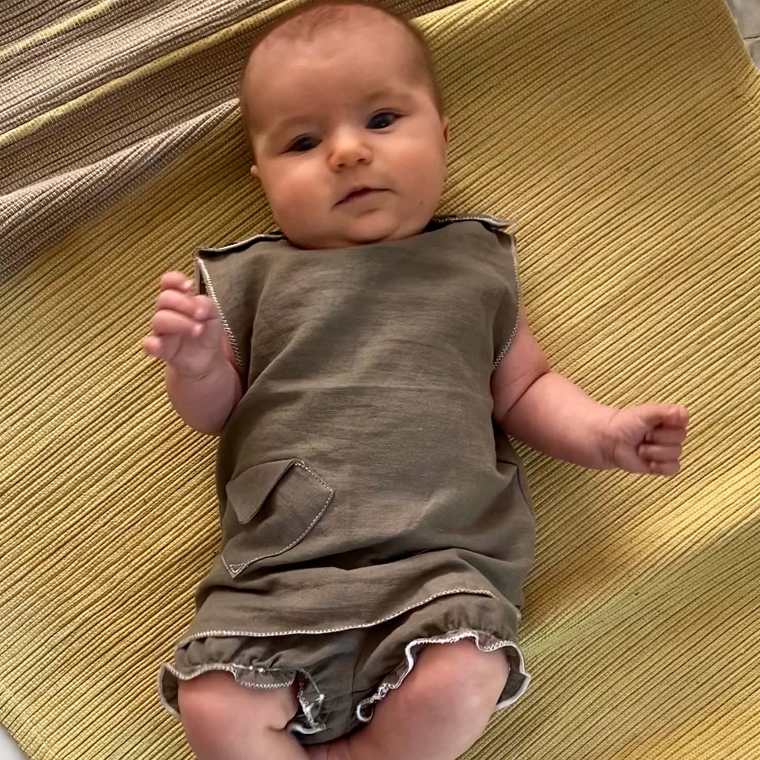 Khaki Vegan Cashmere Weganool Baby Bloomers-1