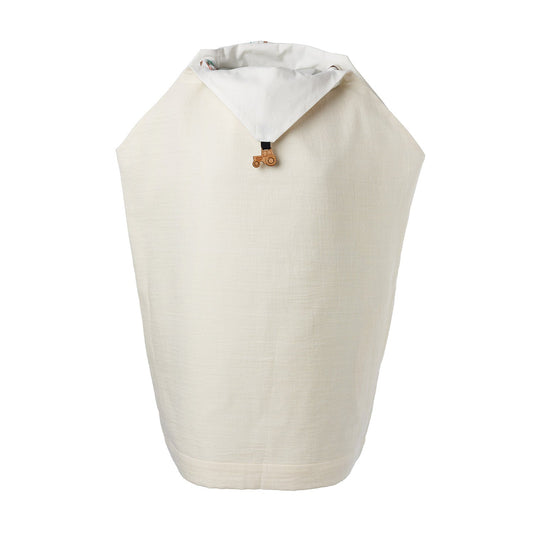Womens Off-White Handkerchief Dress with Embroidered Scarf-0