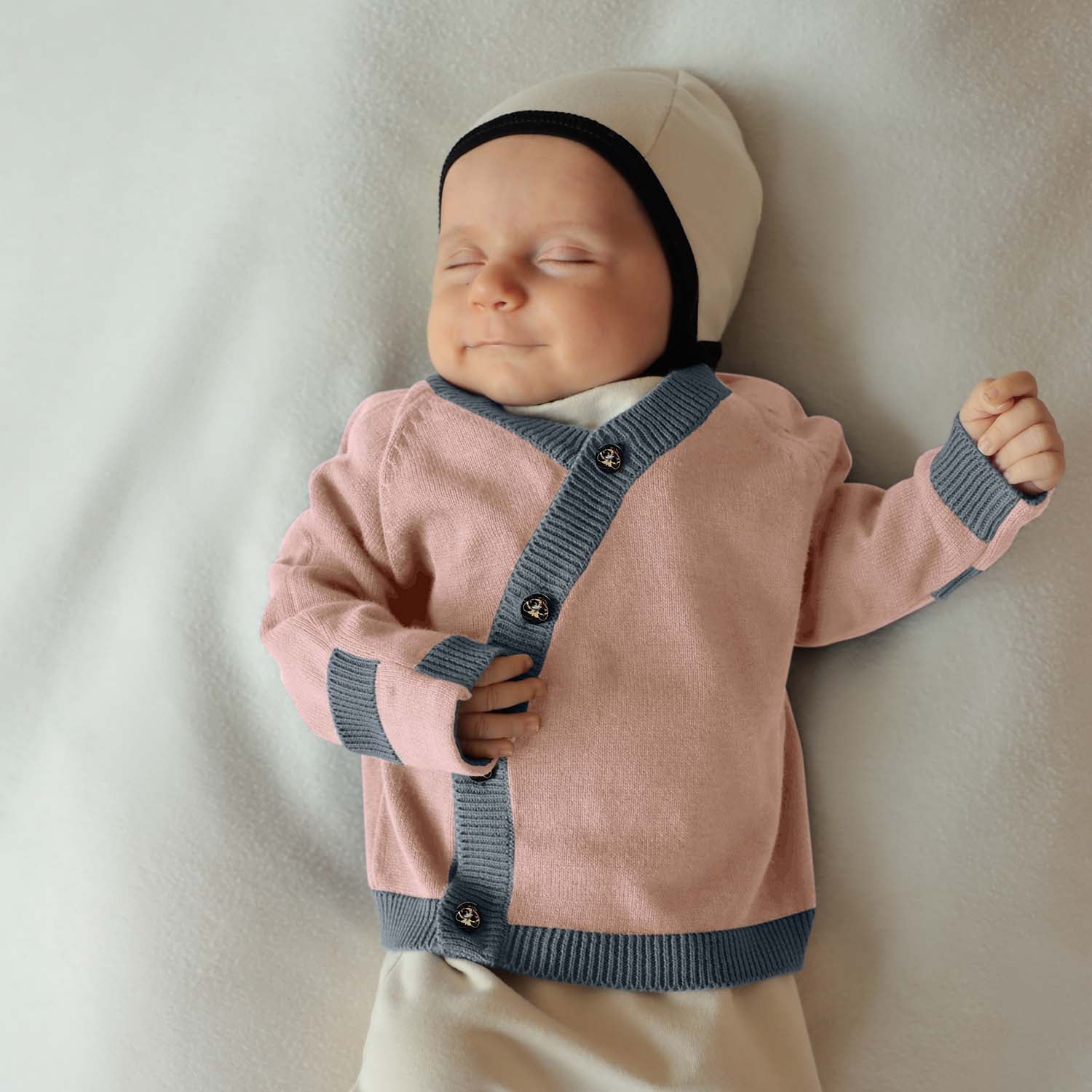 Knitted Newborn Baby Cardigan-3