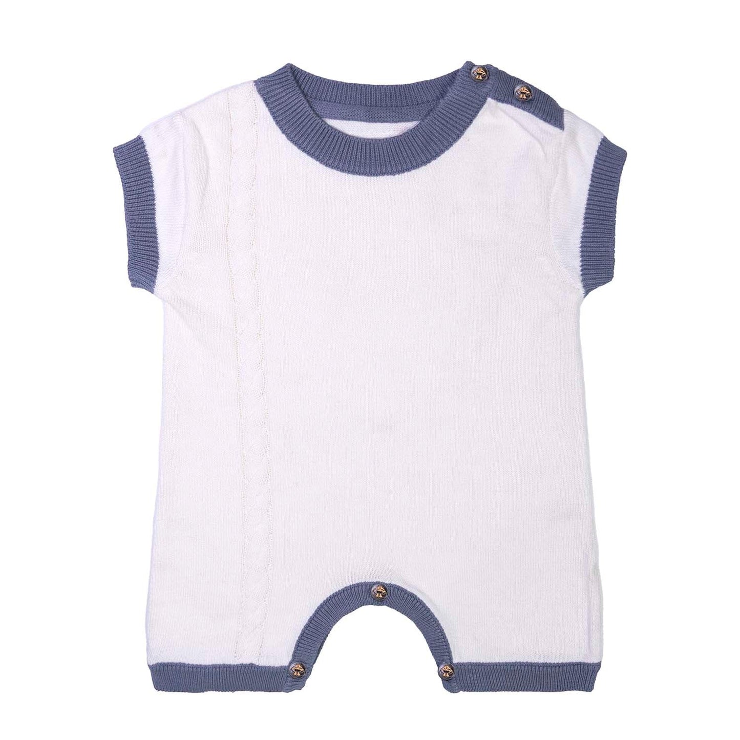 Organic Cotton Knitted Newborn Summer Romper-0