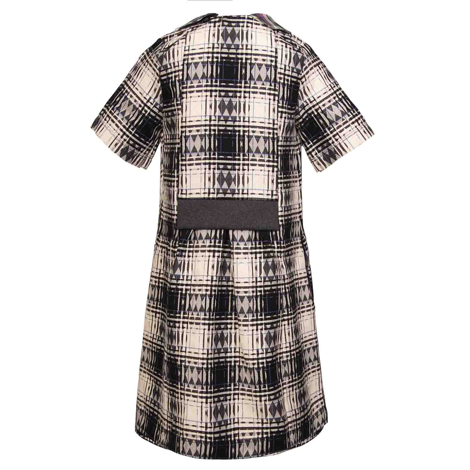 Tartan Peter Pan Collar Dress For Girls-2